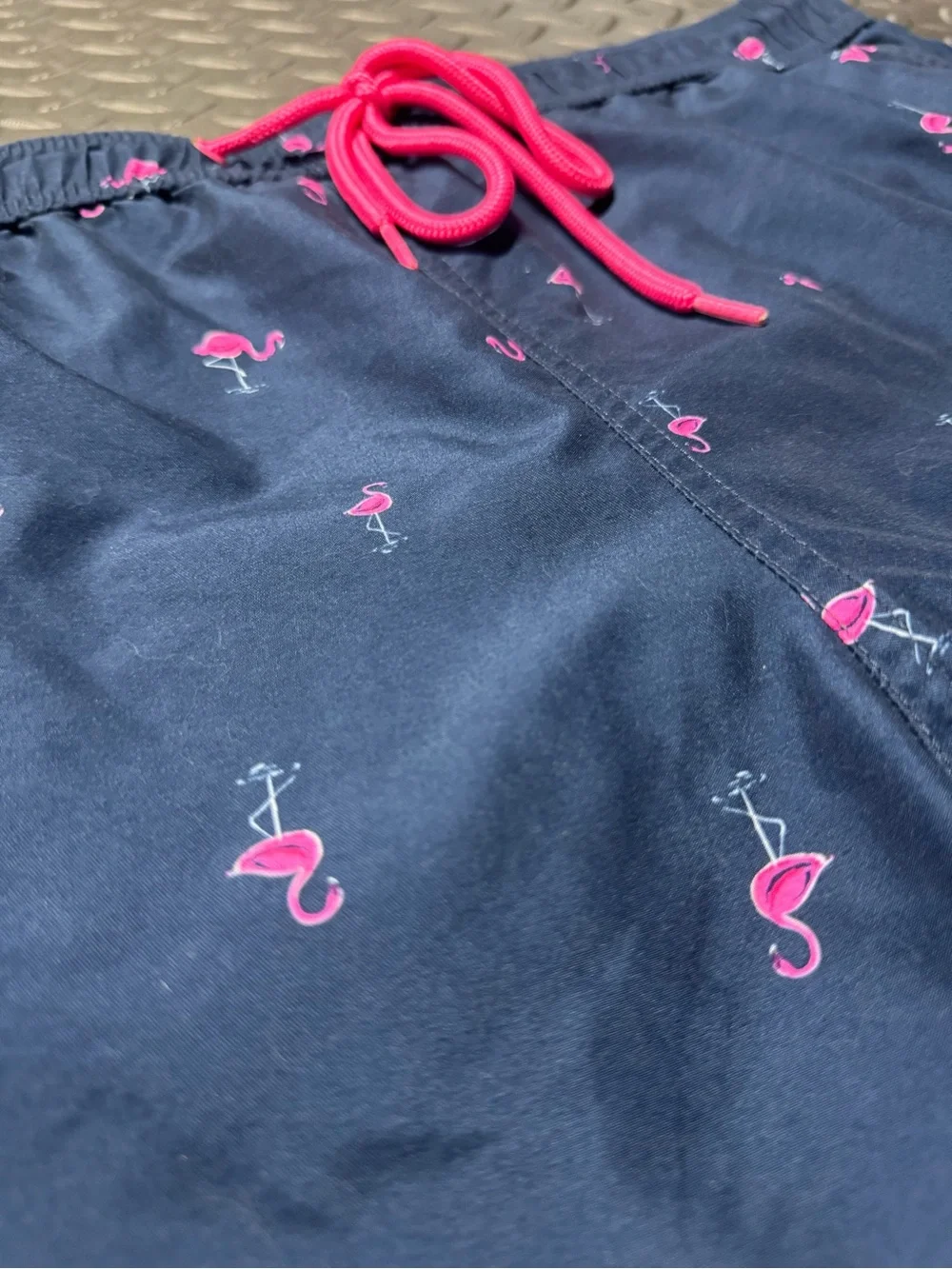 George Men’s Flamingo Swim Trunks Navy Pink Size Large 36-38